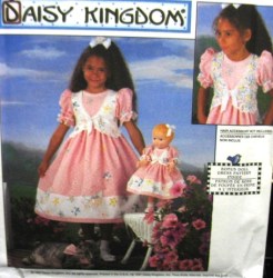 7476 DK FLARE DRESS,SLIP,MOCK VEST 17'' DOLL PATTERN 5-6X